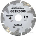 Small deep teeth segmented diamond blade for long life cutting extremely abrasive material----GETK